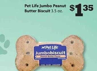 Family Dollar Pet life jumbo peanut butter biscuit offer