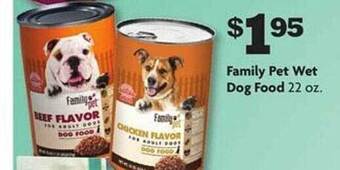 Family Dollar Family pet wet dog food offer