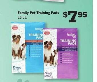 Family Dollar Family pet training pads offer