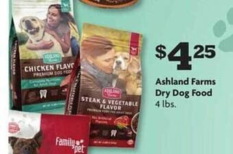 Family Dollar Ashland farms dry dog food offer