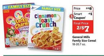 Family Dollar General mills family size cereal offer