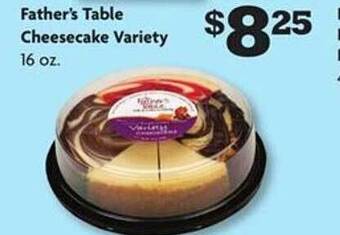 Family Dollar Father's table cheesecake variety offer