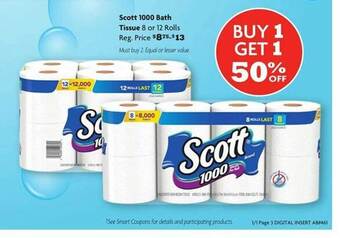 Family Dollar Scott 1000 bath tissue offer