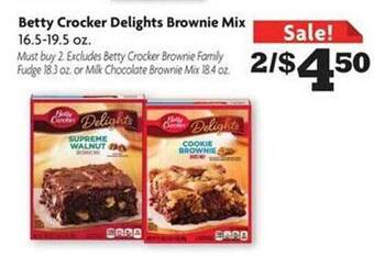 Family Dollar Betty crocker delights brownie mix offer