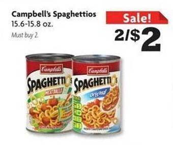 Family Dollar Campbell's spaghettios offer