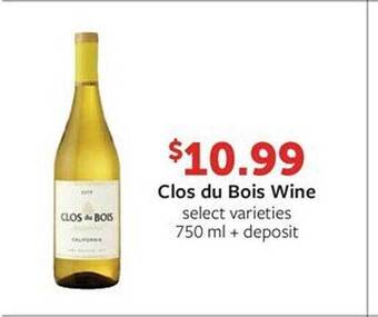 Fareway Clos du bois wine offer