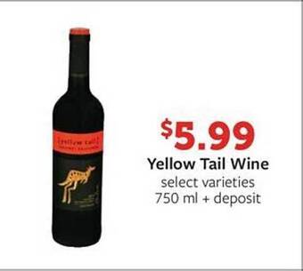 Fareway Yellow tail wine offer