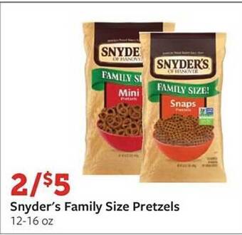 Fareway Snyder's family size pretzels offer