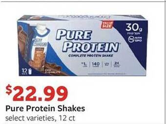 Fareway Pure protein shakes offer