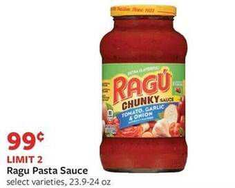 Fareway Ragu pasta sauce offer