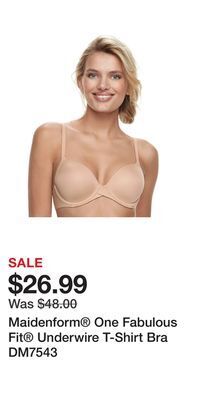 Kohl's Maidenform® one fabulous fit® underwire t-shirt bra dm7543 offer