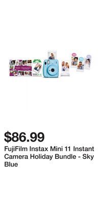 Kohl's Fujifilm instax mini 11 instant camera holiday bundle - sky blue offer