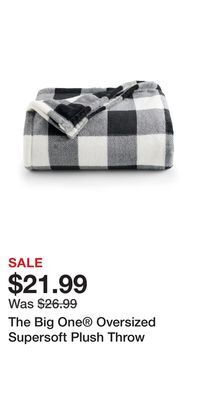 Kohl's The big one® oversized supersoft plush throw offer