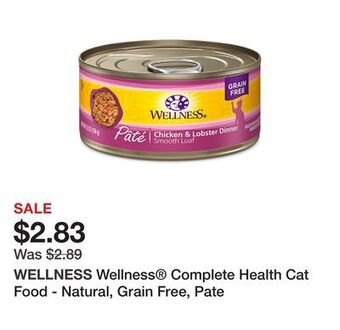 Petsmart Wellness® complete health cat food - natural, grain free, pate offer