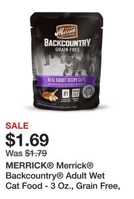 Petsmart Merrick® backcountry® adult wet cat food - 3 oz., grain free, natural offer