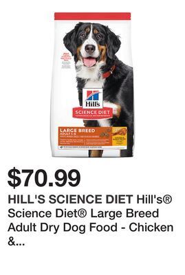 Petsmart Hill's® science diet® large breed adult dry dog food - chicken & barley offer