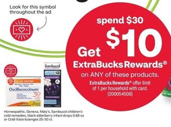 CVS Homeopathic, Genexa, Maty's. Sambucol children's cold remedies, black elderberry infant drops 0.68 oz. Cold-Eeze lozenges 25- offer