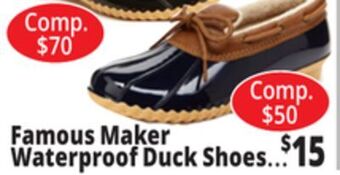 Ocean State Job Lot Famous maker waterproof duck shoes offer
