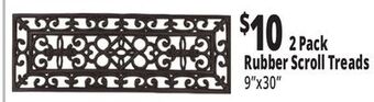 Ocean State Job Lot 2 pack rubber scroll treads offer