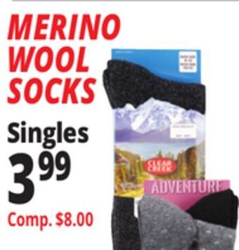 Ocean State Job Lot Merino wool socks offer