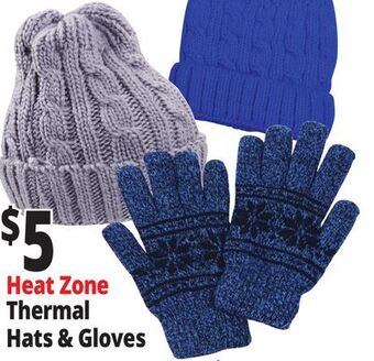 Ocean State Job Lot Heat zone thermal hats & gloves offer