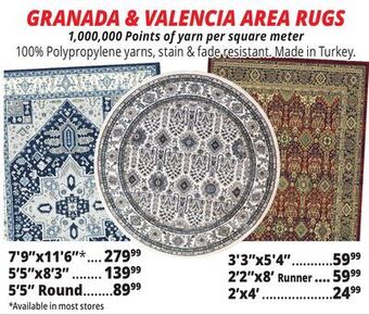 Ocean State Job Lot Granada & valencia area rugs offer
