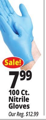 Ocean State Job Lot 100 ct. nitrile gloves offer