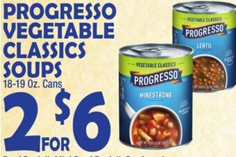 Bravo Supermarkets Progresso vegetable classics soups offer
