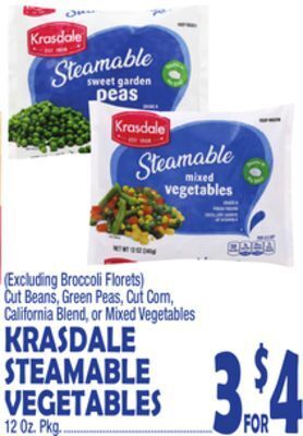 Bravo Supermarkets Krasdale steamable vegetables offer