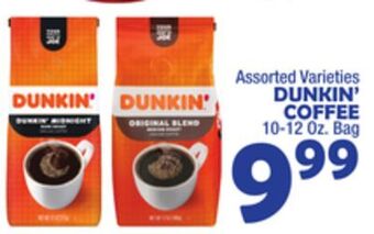 Bravo Supermarkets Dunkin' coffee offer