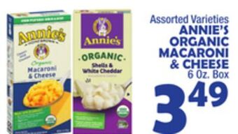 Bravo Supermarkets Annie's organic macaroni & cheese offer