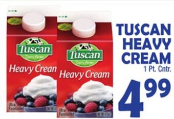Bravo Supermarkets Tuscan heavy cream offer