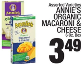 C Town Annie's organic macaroni & cheese offer