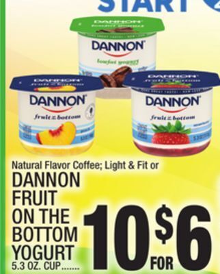 C Town Dannon fruit on the bottom yogurt offer