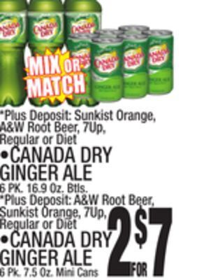 C Town • canada dry ginger ale 6 pk. 16.9 oz. btls offer