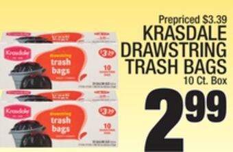 C Town Krasdale drawstring trash bags offer