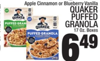 C Town Quaker puffed granola offer