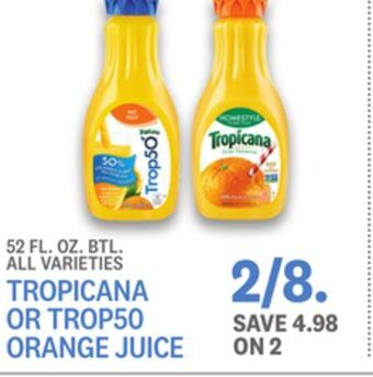 Kings Food Markets Tropicana or trop50 orange juice offer