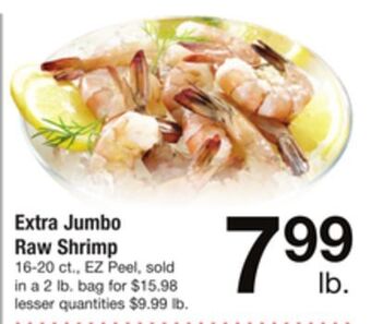 ACME Extra jumbo raw shrimp offer
