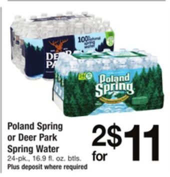 ACME Poland spring or deer park spring water offer