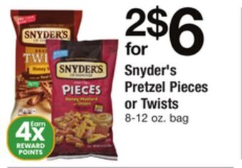 ACME Snyder's pretzel pieces or twists offer