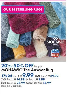 Boscov's Mohawk® the answer rug offer