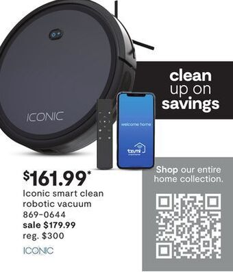 JC Penney Iconic smart clean robotic vacuum offer
