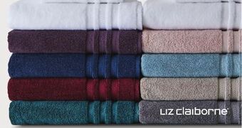 JC Penney Liz claiborne luxury egyptian cotton loops bath towel offer