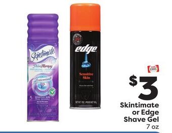 Weis Markets Skintimate or edge shave gel offer