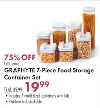 Boscov's Graphyte 7-piece food storage container set offer