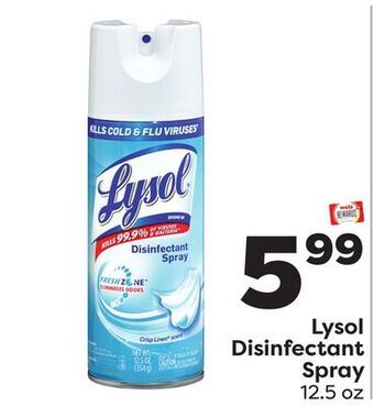 Weis Markets Lysol disinfectant spray offer