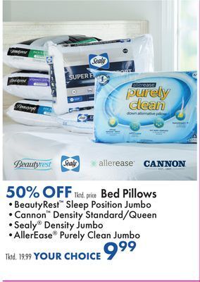 Boscov's Bed pillows offer