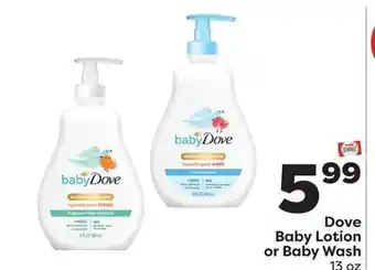 Weis Markets Dove baby lotion or baby wash offer