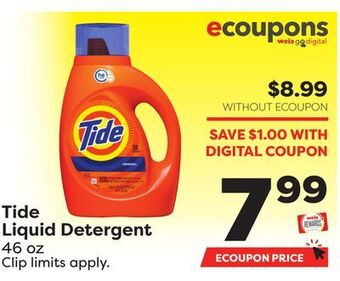 Weis Markets Tide liquid detergent offer